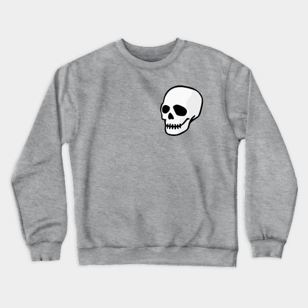 Simple Cartoon Skull Design Crewneck Sweatshirt by VernenInk